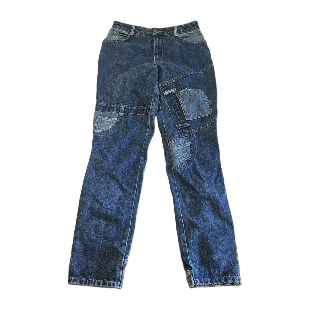 Vintage‎ Jorniche Women's Size 15/16 Jeans Patchwork Denim 100% Cotton Inseam 30